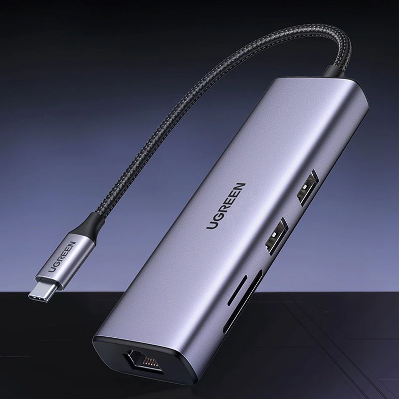Bộ chuyển USB Type-C 7 in 1 Sang HDMI 4K@30HZ + USB 3.0*2 + SD/TF + PD 100W Ugreen 90568 - Phụ Kiện Điện Tử Việt Nam