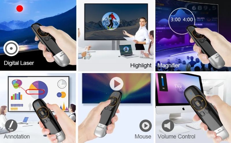 Bút trình chiếu kỹ thuật số kiêm chuột bay laser màu xanh Norwii N86S - Phụ Kiện Điện Tử Việt Nam