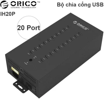 Bộ chia USB 2.0 công nghiệp 20 cổng vỏ kim loại cấp nguồn trực tiếp Orico IH20P - Phụ Kiện Điện Tử Việt Nam