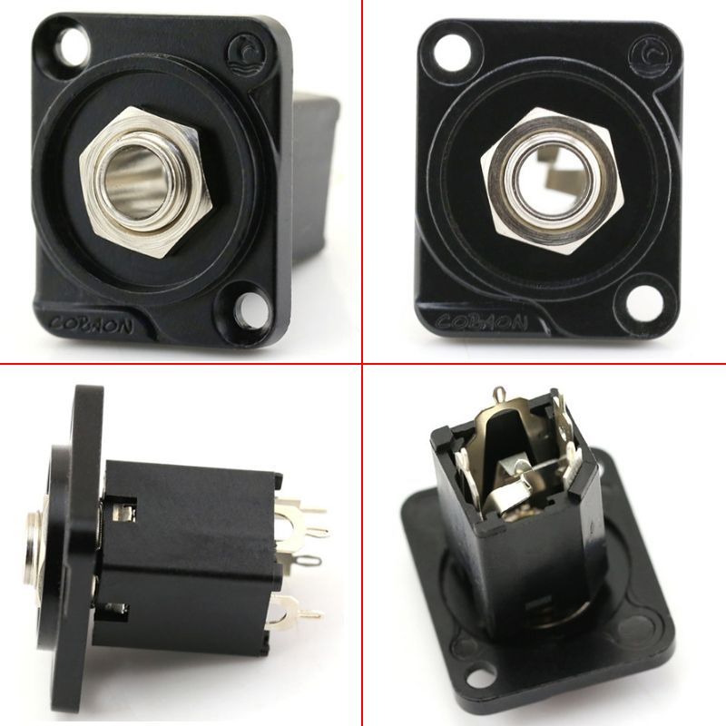 Đầu hàn jack cắm audio 6.5mm stereo Female kèm mặt bắt vít Coraon D-214 D-234TT-S - Phụ Kiện Điện Tử Việt Nam