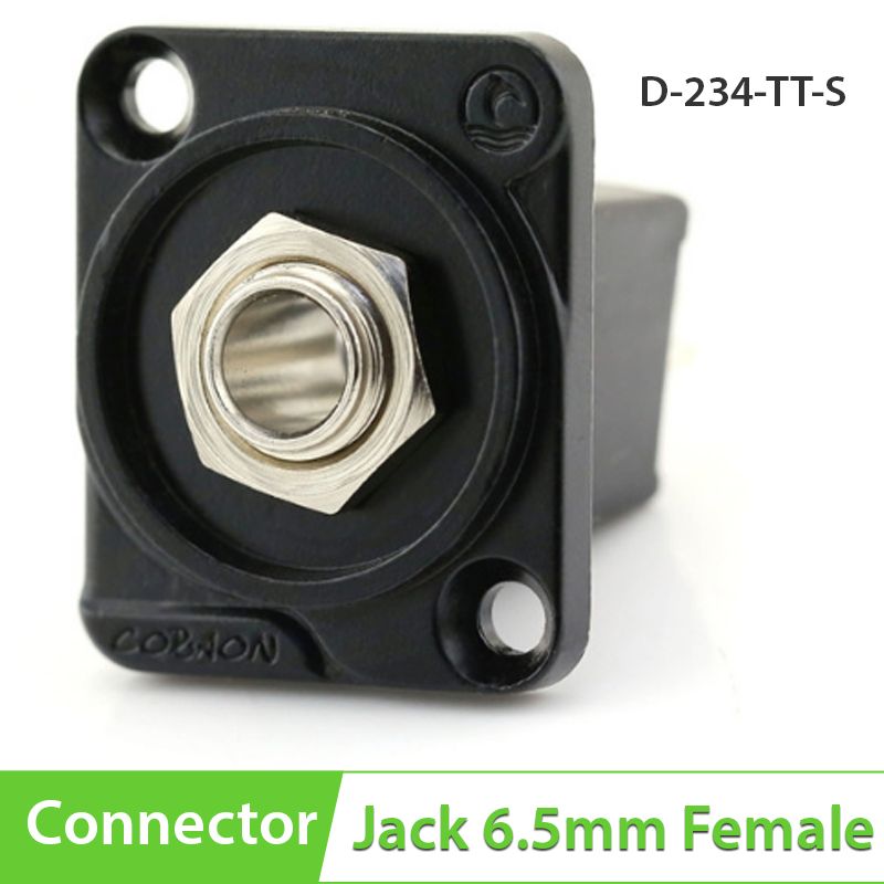 Đầu hàn jack cắm audio 6.5mm stereo Female kèm mặt bắt vít Coraon D-214 D-234TT-S - Phụ Kiện Điện Tử Việt Nam