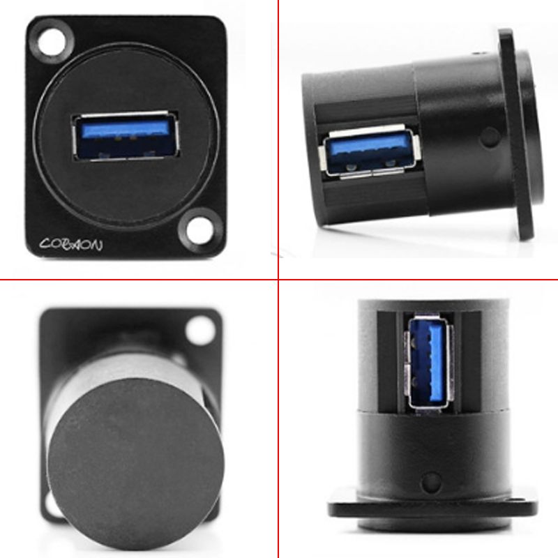 Đầu cắm USB 3.0 female kèm mặt bắt vít âm tường âm sàn LC-USB-BL (cắm ngang) - Phụ Kiện Điện Tử Việt Nam
