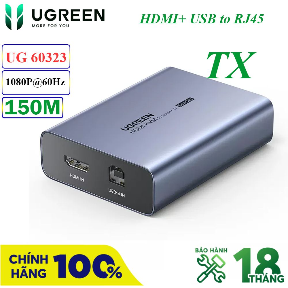 Bộ kéo dài KVM HDMI + USB qua cáp mạng 150M Ugreen CM291 - 60323 + 70438 - Phụ Kiện Điện Tử Việt Nam