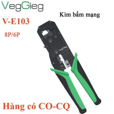 Kìm bấm đầu cáp mạng Cat5e Cat6 cáp điện thoại 6PIN 8PIN VEGGIEG V-E103 - Phụ Kiện Điện Tử Việt Nam
