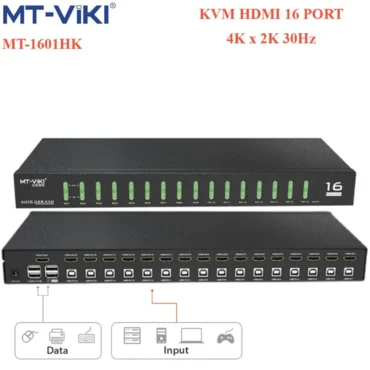 KVM Switch HDMI 16x1 Bộ chuyển mạch HDMI và USB KVM 16 cổng điều khiển phím nóng MT-VIKI MT-1601HK - Phụ Kiện Điện Tử Việt Nam