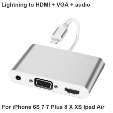 Cáp Lightning ra HDMI VGA audio cho iPhone 6S 7 7 Plus 8 X XS iPad Air - Phụ Kiện Điện Tử Việt Nam