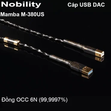 Cáp USB DAC lõi đồng tinh khiết OFC 5N mạ bạc Nobility Mamba M-380US - Phụ Kiện Điện Tử Việt Nam