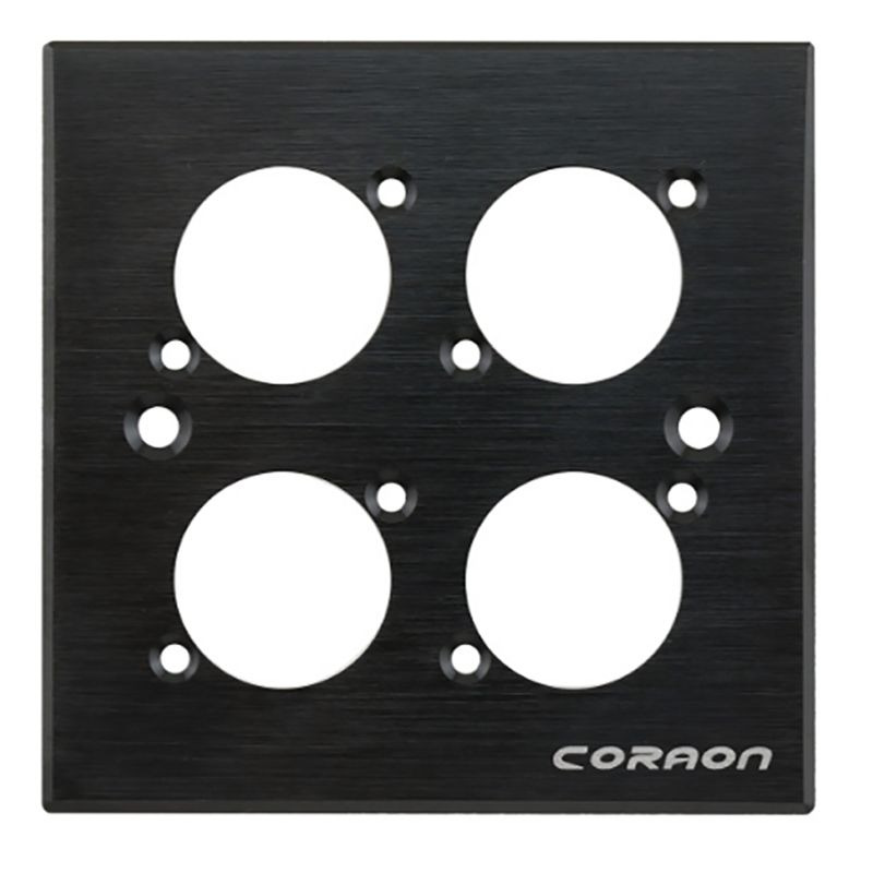 Mặt nạ ổ cắm 4 nhân cho đế âm tường âm sàn Coraon 86A-4-W | 86A-4-B (đen/trắng) - Phụ Kiện Điện Tử Việt Nam