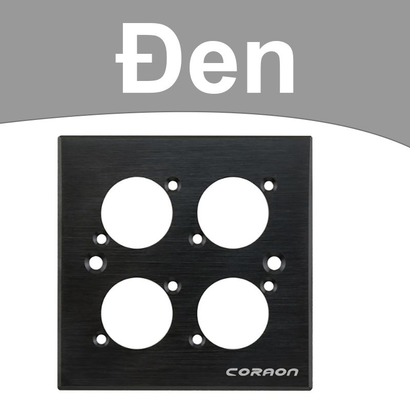 Mặt nạ ổ cắm 2 nhân cho đế âm tường âm sàn Coraon 86A-2-W | 86A-2-B (đen/trắng) - Phụ Kiện Điện Tử Việt Nam