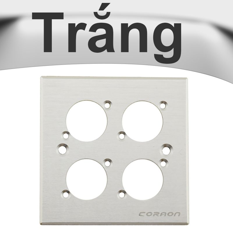 Mặt nạ ổ cắm 2 nhân cho đế âm tường âm sàn Coraon 86A-2-W | 86A-2-B (đen/trắng) - Phụ Kiện Điện Tử Việt Nam