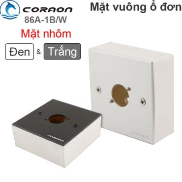 Mặt nạ ổ cắm đơn cho đế âm tường âm sàn Coraon 86A-1W/B - Phụ Kiện Điện Tử Việt Nam