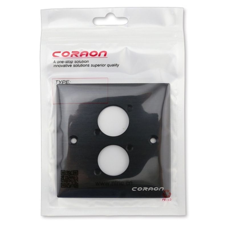 Mặt nạ ổ cắm 2 nhân cho đế âm tường âm sàn Coraon 86A-2-W | 86A-2-B (đen/trắng) - Phụ Kiện Điện Tử Việt Nam