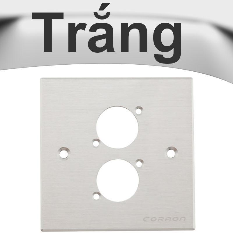 Mặt nạ ổ cắm đơn cho đế âm tường âm sàn Coraon 86A-1W/B - Phụ Kiện Điện Tử Việt Nam