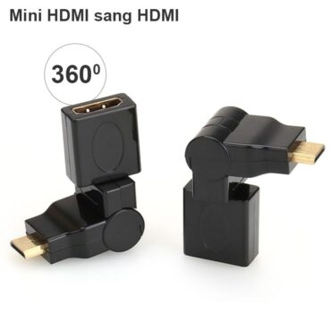 Đầu chuyển đổi Mini HDMI sang HDMI Female bẻ góc 360 độ - Phụ Kiện Điện Tử Việt Nam