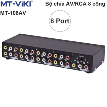 Bộ chia tín hiệu AV Video Audio 1 ra 8 cổng MT-VIKI MT-108AV - Phụ Kiện Điện Tử Việt Nam