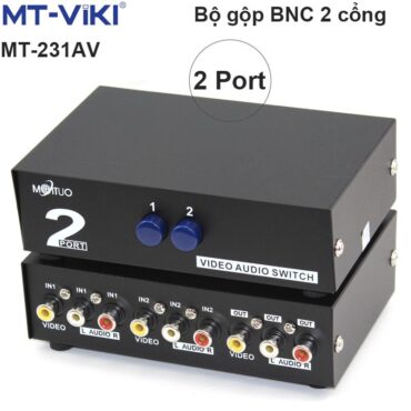 Bộ chuyển mạch tín hiệu AV Video & Audio 2 ra 1 cổng MT-VIKI MT-231AV - Phụ Kiện Điện Tử Việt Nam