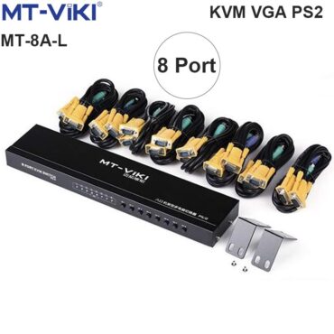 KVM switch 8 cổng - Bộ chuyển mạch 8 CPU ra 1 màn hình KVM PS2 kèm cáp MT-VIKI MT-8A-L - Phụ Kiện Điện Tử Việt Nam
