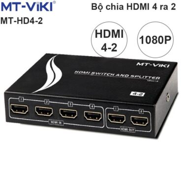 Bộ chia HDMI 4 vào 2 ra  full HD 1080P có điều khiển MT-VIKI MT-HD4-2 - Phụ Kiện Điện Tử Việt Nam