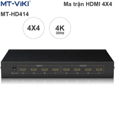 Bộ chuyển mạch HDMI Ma trận 4x4 MT-HD414 - Hỗ trợ 4K30Hz - Phụ Kiện Điện Tử Việt Nam