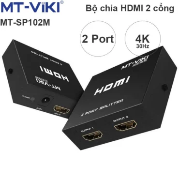 Bộ chia HDMI splitter V1.4 2 port 4K30Hz 3D MT-VIKI MT-SP102M - Phụ Kiện Điện Tử Việt Nam