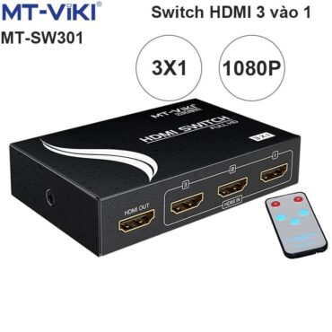 Bộ chuyển mạch HDMI 3x1 full HD1080P có điều khiển từ xa MT-VIKI MT-SW301 - Phụ Kiện Điện Tử Việt Nam