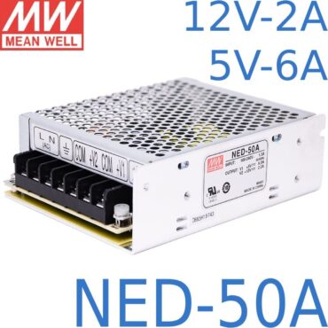 Nguồn DC LED 2 trong 1: 12V-2A l 5V-6A Meanwell NED-50A - Phụ Kiện Điện Tử Việt Nam