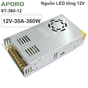 Bộ nguồn LED tổng 12V-30A 360W cho Camera Máy bơm Đèn LED Aporo ST-360-12 - Phụ Kiện Điện Tử Việt Nam