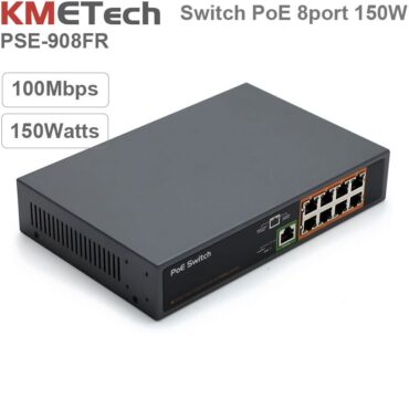 Switch cấp nguồn POE 8 cổng 100Mbps 54V 150W IEEE802.3af at KMEtech PSE908FR - Phụ Kiện Điện Tử Việt Nam