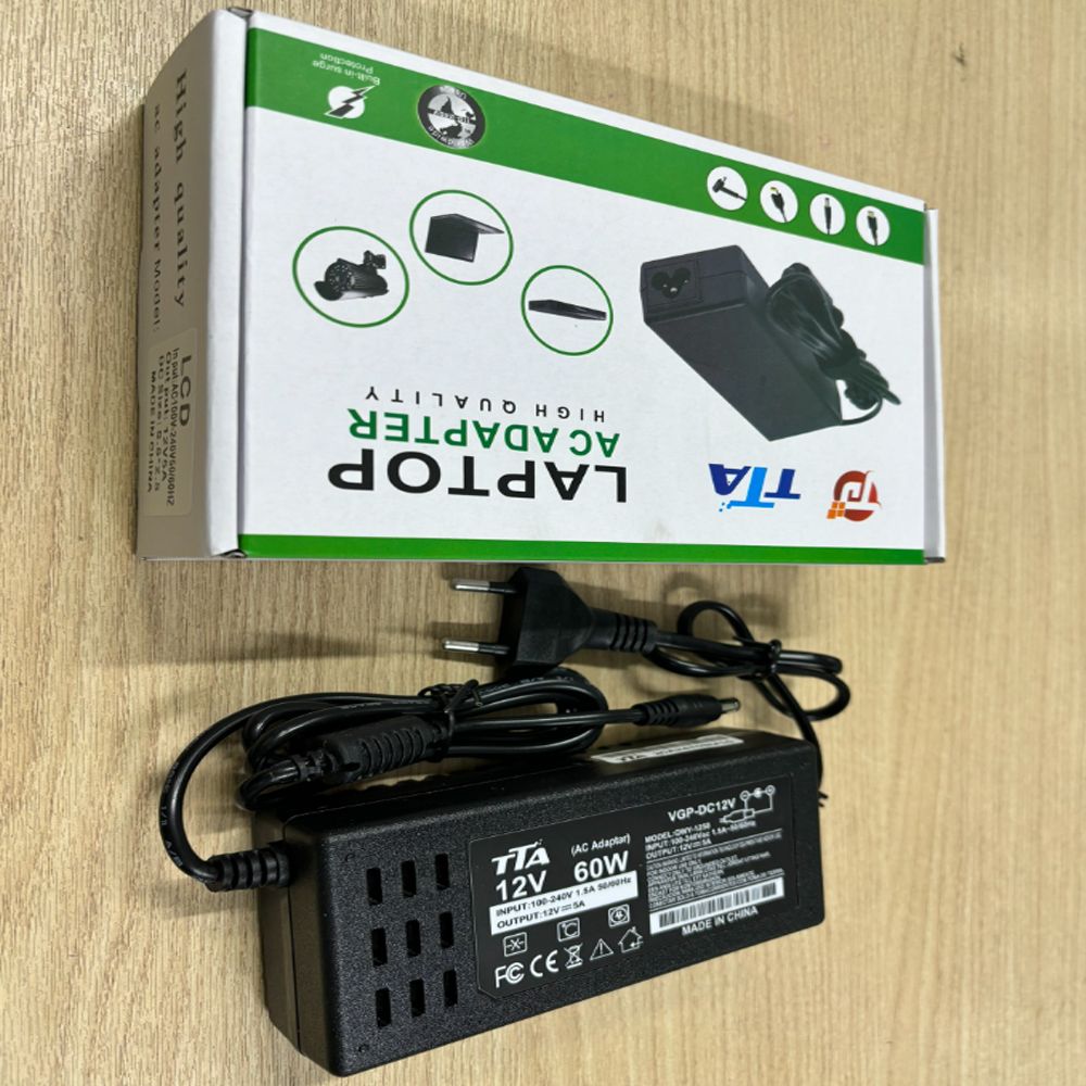Nguồn adapter DC 12V5A chân 5.5*2.5mm 60W chính hãng TTA QWY-1250 - Phụ Kiện Điện Tử Việt Nam