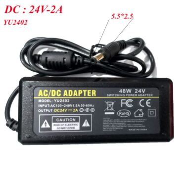 Bộ nguồn adapter DC 24V-2A 48W chân cắm 5.5*2.5mm YU-2402 - Phụ Kiện Điện Tử Việt Nam