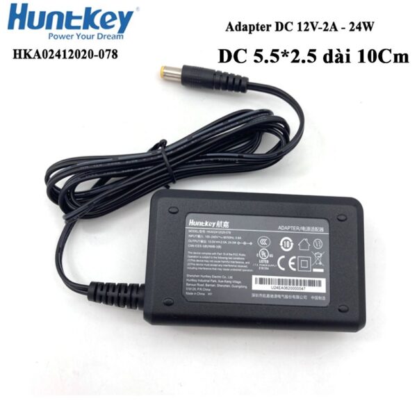 Nguồn adapter DC 12V-2A 24W Huntkey HKA02412020-078