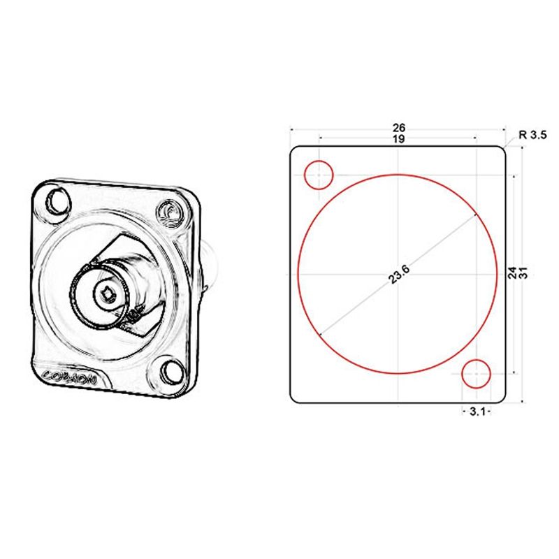 Đầu cắm BNC SDI âm tường kèm mặt bắt vít BNC SDI wallplate Coraon LC-JRUD - Phụ Kiện Điện Tử Việt Nam