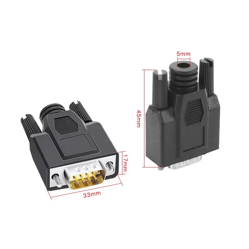Đầu hàn COM DB9 chân đồng vỏ ốp nhựa dẻo HD-Link 933F 933M - Phụ Kiện Điện Tử Việt Nam