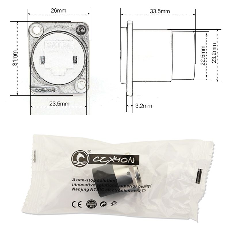 Đầu cắm bấm cáp mạng âm tường âm sàn CAT6 I Nhân mạng RJ45/CAT6E âm tườngCoraon LC-CAT6A - Phụ Kiện Điện Tử Việt Nam