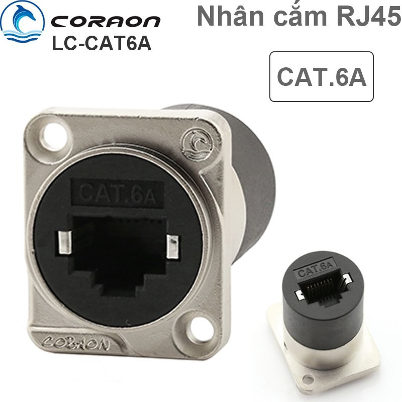 Đầu cắm bấm cáp mạng âm tường âm sàn CAT6 I Nhân mạng RJ45/CAT6E âm tườngCoraon LC-CAT6A - Phụ Kiện Điện Tử Việt Nam