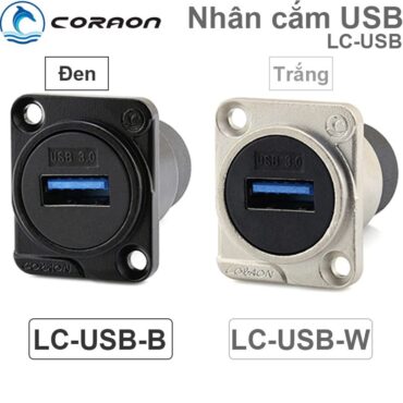 Đầu cắm USB 3.0 female kèm mặt bắt vít âm tường âm sàn LC-USB (cắm thẳng) - Phụ Kiện Điện Tử Việt Nam