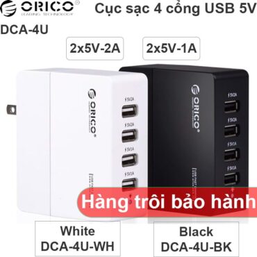 Cục sạc nguồn di động 4 cổng USB 5V2A Orico DCA-4U - Phụ Kiện Điện Tử Việt Nam