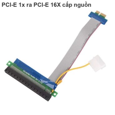 Cáp chuyển đổi PCI-E 1X sang PCI-E 16X có cấp nguồn - Phụ Kiện Điện Tử Việt Nam