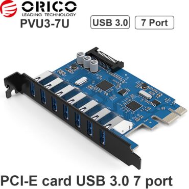 Cạc mở rộng cổng USB 3.0 cho máy tính để bàn - Card PCI-E USB 3.0 7 port Orico PVU3-7U - Phụ Kiện Điện Tử Việt Nam