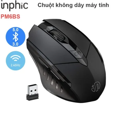Chuột không dây 2.4GHz Bluetooth 5.0 3.0 Inphic PM6BS - Phụ Kiện Điện Tử Việt Nam
