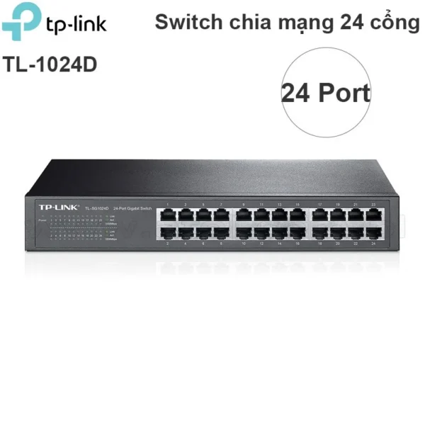 Switch chia mạng 24 cổng 10/100Mbps TP-Link TL-1024D vỏ thép