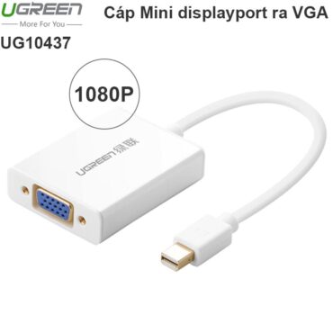 Mini DisplayPort ThunderBolt to VGA + audio ugreen 10437 - Phụ Kiện Điện Tử Việt Nam