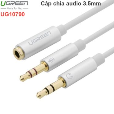 Cáp audio 3.5mm 2 vào 1 micro + audio 20Cm Ugreen 10790 - Phụ Kiện Điện Tử Việt Nam
