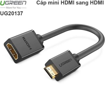 Mini HDMI to HDMI Female Ugreen 20cm 20137 hỗ trợ 4K60Hz - Phụ Kiện Điện Tử Việt Nam