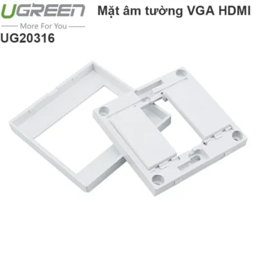 Mặt nạ âm tường 3 ngăn HDMI VGA AV Ugreen 20316 - Phụ Kiện Điện Tử Việt Nam