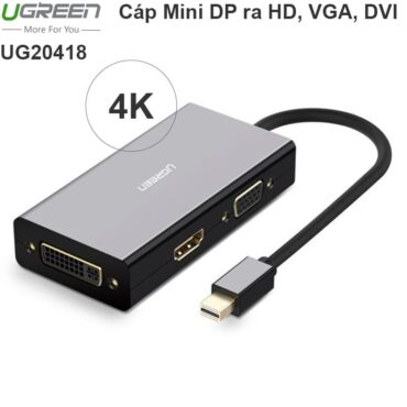 Mini Displayport to HDMI DVI VGA Ugreen 20418 hỗ trợ 4K - Phụ Kiện Điện Tử Việt Nam