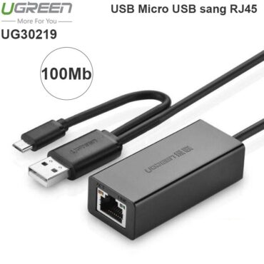 USB Micro USB sang LAN 100Mbps 20Cm UGREEN 30219 - Phụ Kiện Điện Tử Việt Nam
