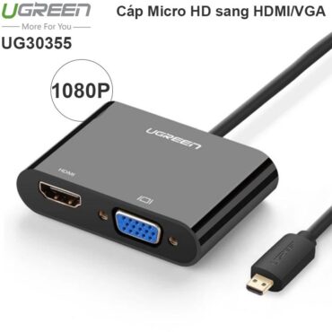 Cáp chuyển đổi Micro HDMI sang VGA HDMI Ugreen 30355 1080P - Phụ Kiện Điện Tử Việt Nam