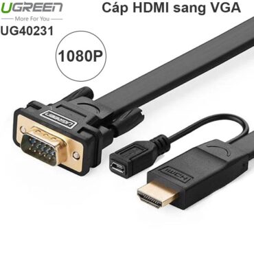 HDMI to VGA 2M full HD 1080P Ugreen 40231 - Dây cáp HDMI sang VGA - Phụ Kiện Điện Tử Việt Nam
