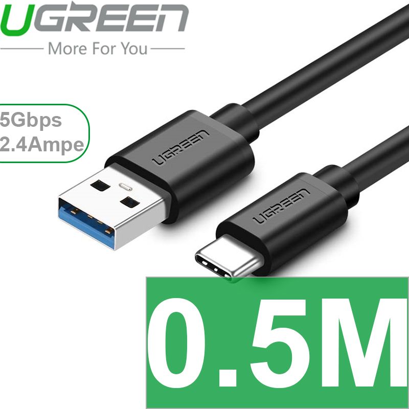 Cáp USB-C 3.0 hỗ trợ sạc nhanh Gen 1 5Gbps UGREEN dài 0.25M | 0.5M | 1M | 1.5M | 2M - Phụ Kiện Điện Tử Việt Nam